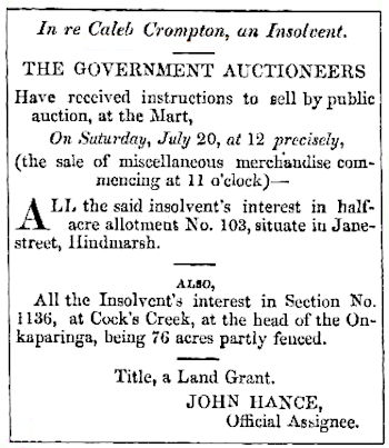 Adelaide Times 17 July 1850 - 43kB jpg