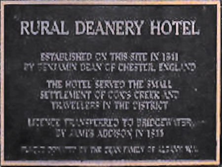 Rural Deanery Hotel plaque - 33kB jpg